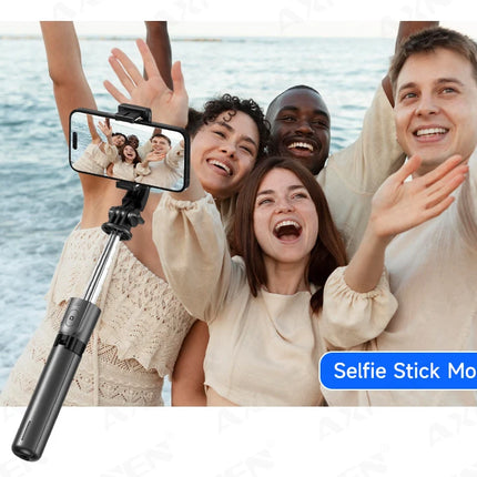 Selfie Stick Tripod with Detachable Bluetooth Remote, 360° Rotation,Extendable Pole, Fill Light Option, for iPhone Android Phone