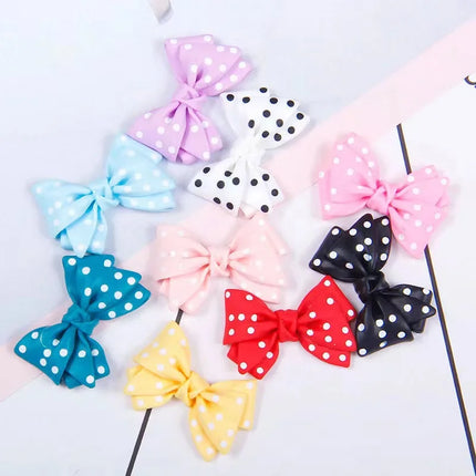 10pcs 28*20mm Cute Small Dot Bowknot Resin Flatback Charms For Pendant DIY Earrings Necklace Jewelry Accessories Finding