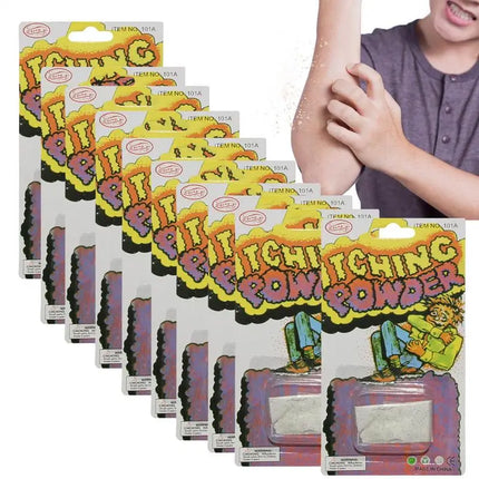 10PCS Itch Itching Powder Packages Halloween Trick Prop Itching Powder Prank Halloween Party Supplies ﻿