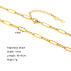 2 Paperclip Chain G / 45-50cm