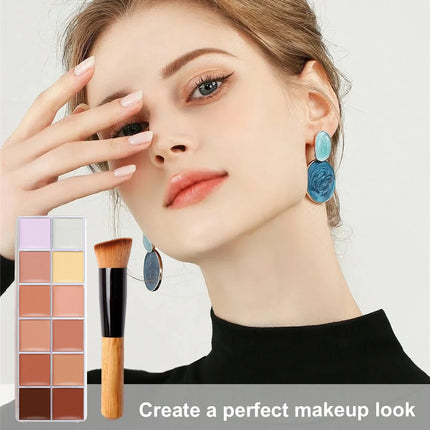 12 Color Concealer Palette Professionally Covers Dark Circles Around Eyes and Face highlight contour makeup all-in-one palette