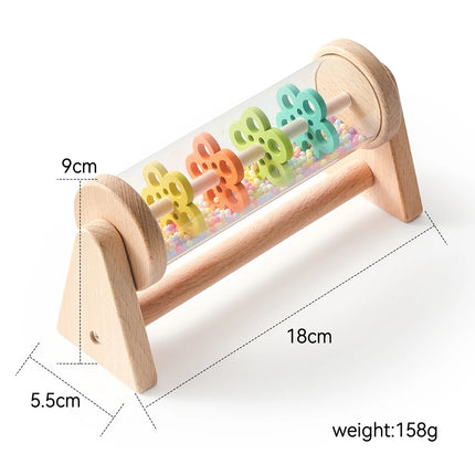 Baby Rattle Toys Rainbow Rain Stick Hourglass Rain Music Montessori Rattle Baby Educational Toy Colorful Sensory Toys for Kids