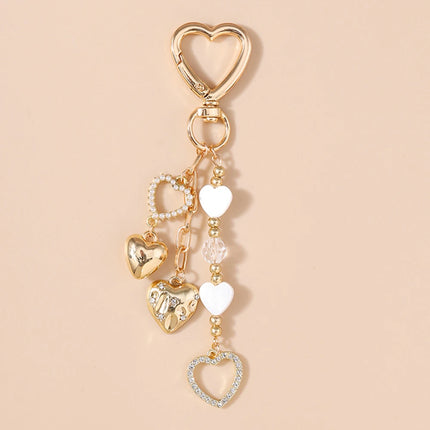 Bowknot Heart Crystal Keychain / Porte-Clés Nœud Cœur Cristal
