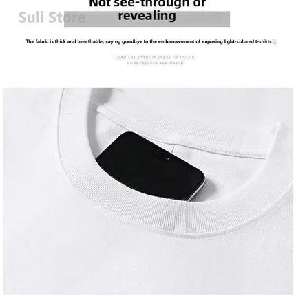 100% Cotton Unisex T-Shirts 450G High Quality White T-Shirts Tee Shirts Summer Blank T-Shirt For Men Camisetas Para Hombre