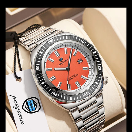PAAZOMU Luxury Business Men Watch Date Week Waterproof Luminous Man Wristwatch Sport Stainless Steel Quartz Men's Watches Reloj