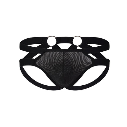 Sexy Men Bondage Underwear Man Jock Strap Thong Mesh G String Jockstrap Elastic Hollow Lingerie T-back Penis Pouch Underpants