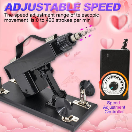 FREDORCH Sex Machine for Woman Adjustable Masturbating Pumping with 3XLR Accessories Sex Gun Love Machine for Men Adult Toys