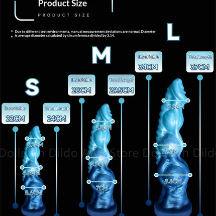New Sex Toy Alternative Design Anal Plug for Men Gradient Blue Advanced Silicone G-spot Women Dildos Available in Multiple Sizes