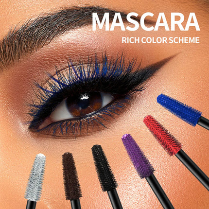 6-Color Mascara,Volumizing Lengthening,Waterproof Smudge-Proof,Long-Lasting Colorful Eyelash Makeup for Daily, Women's Cosmetics