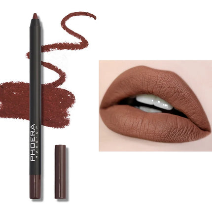 Long Lasting Lip Liner Colorful Matte Lip Liner Pencil Contour Tint Lipstick Tattoo Non-stick Cup Moisturizing Makeup Cosmetic