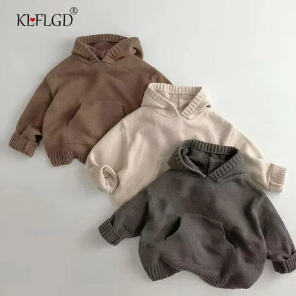 Korean Edition Boys and Girls Clothing Baby Sweater Toddler Knitted Sweater Newborn Knitted Long Sleeve Cotton Baby Pullover
