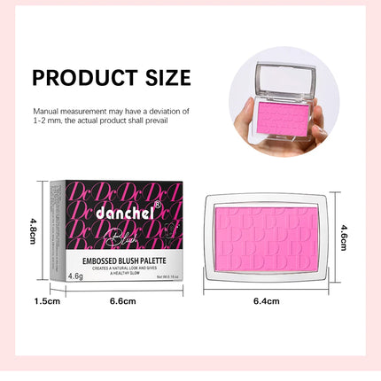 Hot Matte Embossed Blush Palette Rosy Blusher Facial Blush Powder High Pigmented Pink Coral Rouged For Cheeks Smooth Cosmetics
