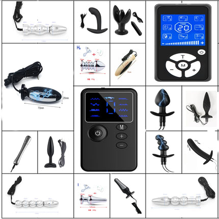 Electric Shocker Anal Butt Plug Sex Toy,Electrosex Bdsm Vagina Anus Ass Dilator,Electrostimulator Estim Buttplug Bi-Polar Toys