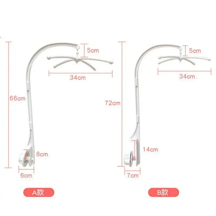 Baby Bed Bell Toy Holder White Rattles Bracket Mobile Crib Music Box Newborn Bell Crib Toy,The Holder Can Rotates 360 Degrees