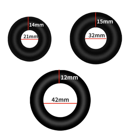3 Sizes Silicone Cock Ring Penis Enhance Erection Ejaculation Delay Sex Toys for Men Cockring Ball Donuts Ring Sex Shop