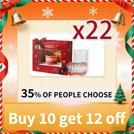 Natural Silicone Denture Kit - Full Set Upper Lower Fake Teeth, Instant Confident Smile Veneers for Men & Women Oral Care