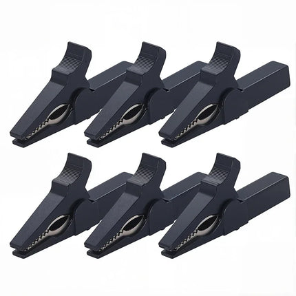 32A 55MM HV Alligator Clip for Banana Plug 4mm Multimeter Pen Cable Probes Crocodile Clip 6pcs Battery Test Clip