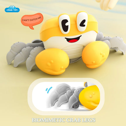 Cartoon Crab Toys for Kids, Electric Pets Musical Dancing Crab Toy Run Away Interactive Gifts for Toddler Baby
