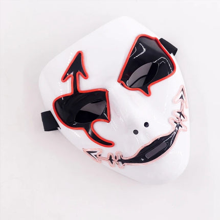 shuffle dance mask luminous purge Mask devil glowing Masquerade Cosplay Mask for Halloween horror haunted house props