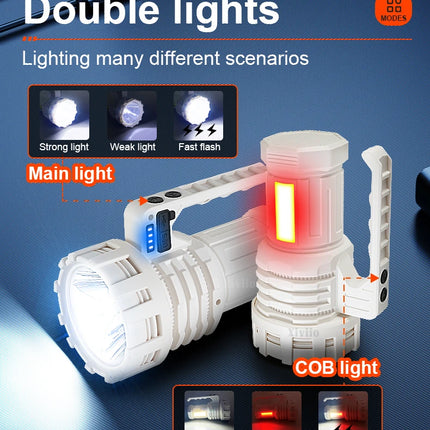 2026 NEW 99000000LM Most Powerful Flashlights ltra Bright Rechargeable LED Torch Outdoor Emergency Camping Hiking Lantern