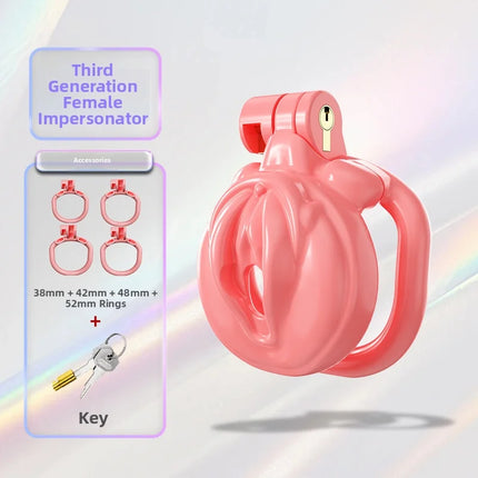Breathable Resin Male Chastity Cage Anti Removal Anti Cheating 4 Size Rings Abstinence Lock Bondage Toys for Men
