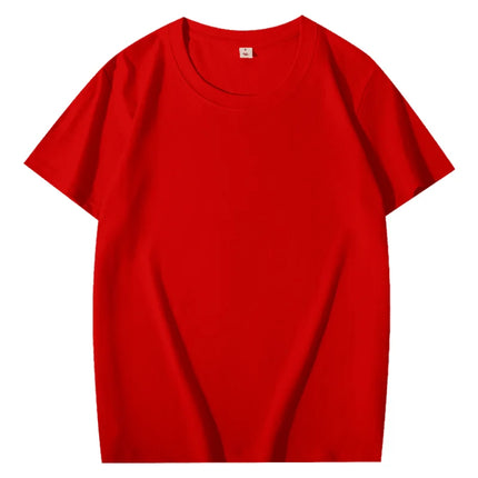 100% Cotton T-shirt Custom Logo Print Image Men and Women Clothes Diy Enterprise Embroidery Team Culture Short Sleeved Tops
