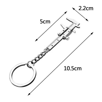 Portable Mini Jewelry Measuring Metal Ruler & Mini Vernier Caliper Keychain - DIY Tools for Precise Measurements