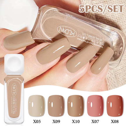 5pcs 10ml Water-Based Peel Off Nail Polish Set Red Pink Long Lasting Quick Drying No Need of Lamp to Cure Nail Supplies Nail Art