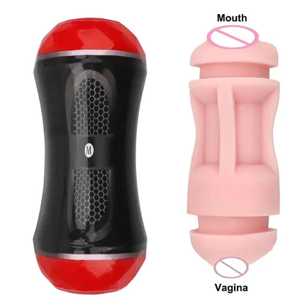 Realistic Blowjob Vagina Pocket Pussy Deep Throat Double Head Masturbator Cup Male Sex Machine Sex Toys For Men 18+ Adult Games