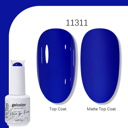 Arte Clavo Solid Color Gel Nail Polish 15ml Soak Off UV LED Gel Semi-Permanent Glitter Polish For Manicure Nail Art Salon Gel