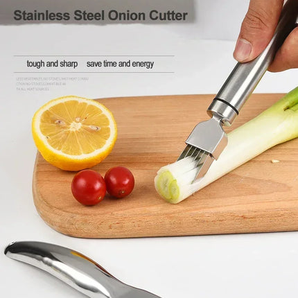 Scallion Cutter Shred Knife Stainless Steel Graters Cutter Knife Scallion Slicer Vegetable Shredders Slicer Kitchen Gadgets