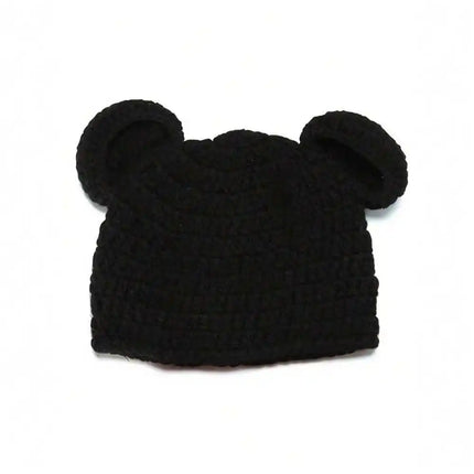 Newborn Photography Outfit Handmade Knitted Cartoon Animal Mickey Costume Jumpsuit Ear Cap Hat Overall Romper Clothes Fotografia
