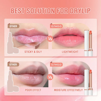 O.TWO.O 12pcs Lip Balm Colors Ever-changing Lips Plumper Oil Moisturizing Long Lasting With Natural Beeswax Lip Gloss Makeup