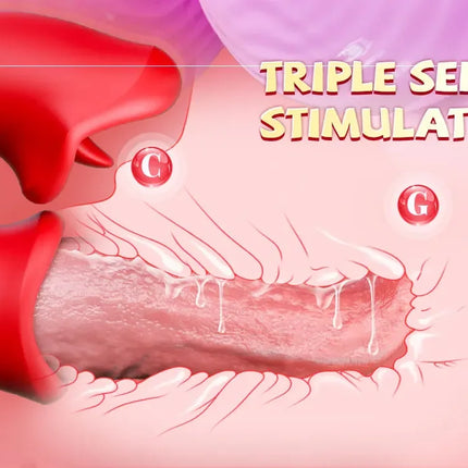 3 in 1 Realistic Tongue Vibrador Adult Sex Toys Clitoris Stimulator Dildo Vibrating Occlusion Swinging Female Masturbator 599