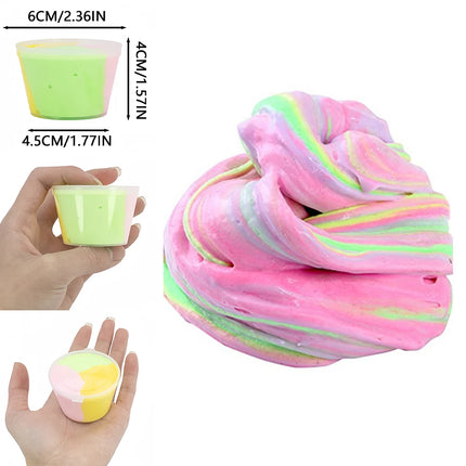 80ml Fluffy Slime Supplies Toys Soft DIY Clay Light Plasticine Non-Sticky Putty Modelling Charms Slime Putty Birthday Party Gift