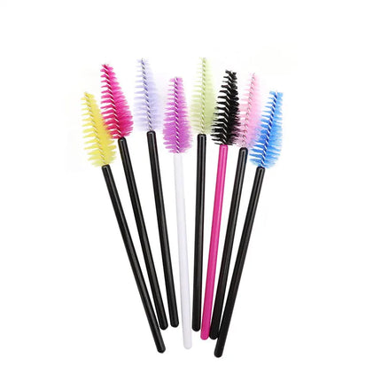 25pcs Eyelashes Extension Supplies Makeup Brushes Mascara Wand Microbrush Eyebrow Eyelash Cosmetics Applicator Spoolie Brush