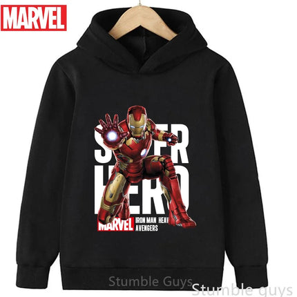 Avengers Kids Hoodie Spiderman Autumn 3-13Y Boys Clothes Girls Marvel Comfortable Sports Wear