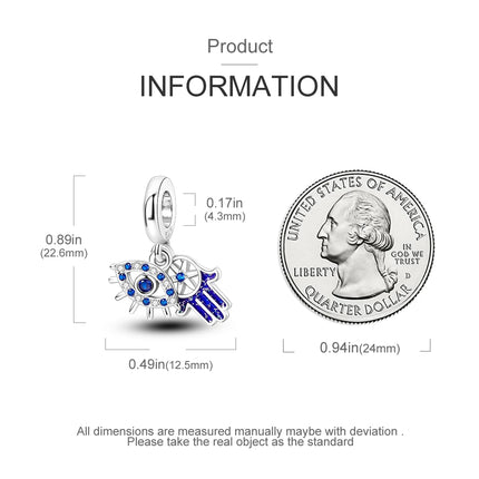 Orstarry Charm Silver 925 Beads Blue Series Fit Bracelet Charms DIY Original Fashion Pendants For Women Jewelry Trendy Gifts