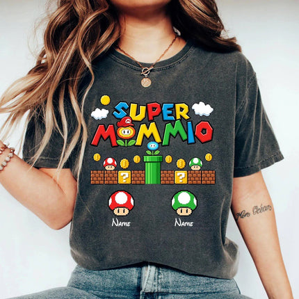 Super Mario Gaming Personalized Mother's Day T-Shirt 2026 Summer New Men Women Fashion Y2K Hip-hop Cotton Oversized T-shirt