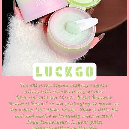 Mild non-irritating Makeup Remover LUCKGO Guava Plant Extract Deep Clean, Moisturizing, Strong Eye Makeup Removal power
