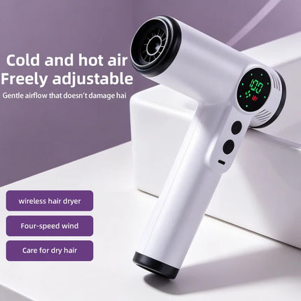 usb rechargeable wireless hair dryer with hot air unplugged portable dormitory student high wind hair dryer