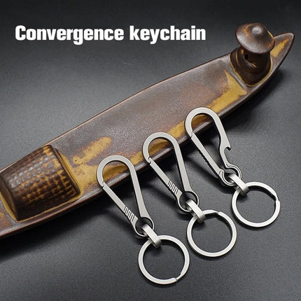 1PC Titanium Alloy Keychain Buckle Key Ring Car Accessor Waist Hanging Chain Ring Buckles Opener  Outdoor Tool