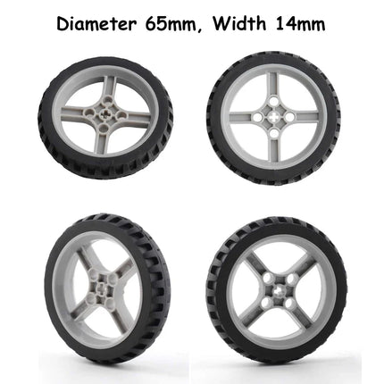 4PCS Geekservo 360 Degree Continuous Rotation Servo Wheel Compatible with Legoeds Building Blocks Micro:bit Robot Smart Car Toys