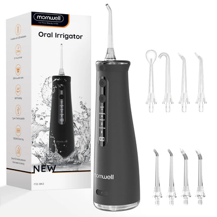 Cordless Water Flosser With 4 Jet Tips 4 Modes 260ML Portable Rechargeable Oral Water Floss IPX7 Waterproof for Gums Care