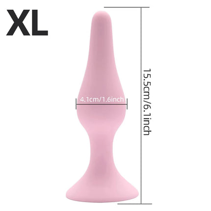 4 Sizes Silicone Dildo Sucker Anal Butt Plug Unisex Wearable Stopper Adults Sex Toys for Men Women Prostate Trainer Massager