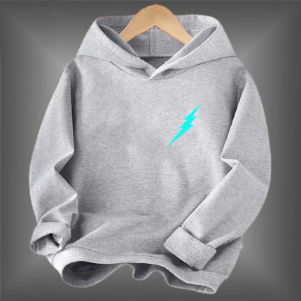 New Fashion Boy Luminous Lightning Printed Hoodies Sweatshirts Fashion Pullover Hoodie Streetwear Glowing Tops