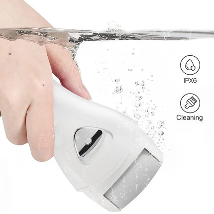 PRITECH Electric Foot Callus Remover Rechargeable Portable - Professional Foot Scrubber Pedicure Kit for Dead/Dry/Cracked Skin