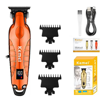 Kemei KM-2293 7000RPM Barber Professional Electric Hair Clipper Trimmer Cordless USB Charging Rechargeable Hair Clippers