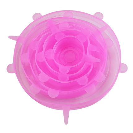 New Silicone Six-Piece Set Fresh-Keeping Cover Stretch 6-Piece Set Bowl Cover Refrigerator Microwave Sealed Fresh-Keeping Film