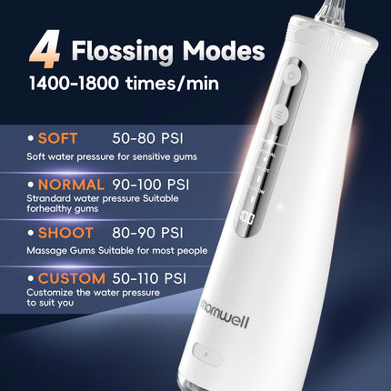 Mornwell 5032 Water Floss Sonic Water Flosser 270ML Tank Oral Teeth Whitening Home Appliance Teeth Cleaner Oral Water Jet